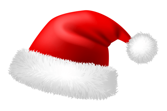 Download Red Santa Hat with White Pompom. Realist - Pompom Collection
