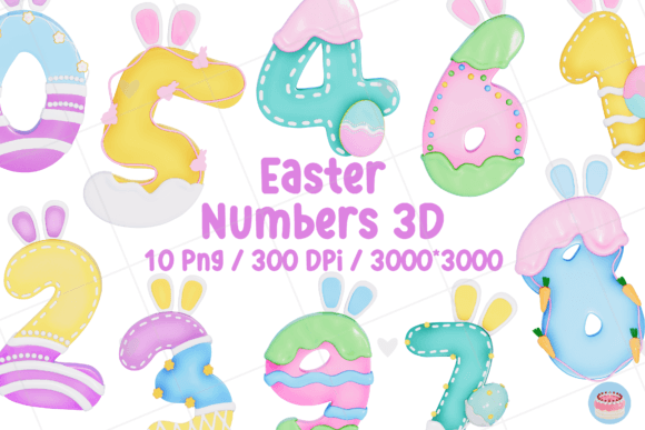 Download Numbers Easter Bunny Set 10 PNG - Premium Resources