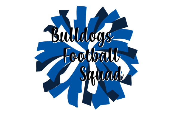 Download Blue and White Bulldogs Football PomPom - Premium Resources