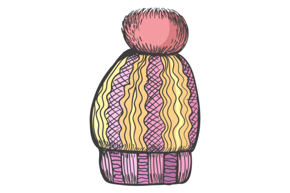 Download Wool Hat with Pompom. Warm Knitted Cap I - Premium Resources