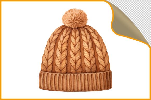 Download Beanie with Pompom Illustration PNG - Premium Resources