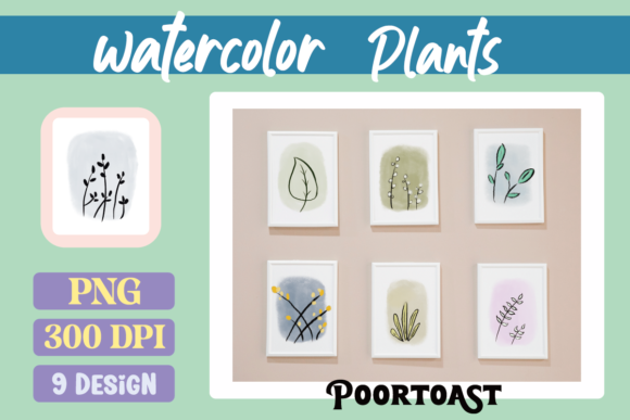 Download Watercolor Plants Set Clipart - Watercolor plants Collection