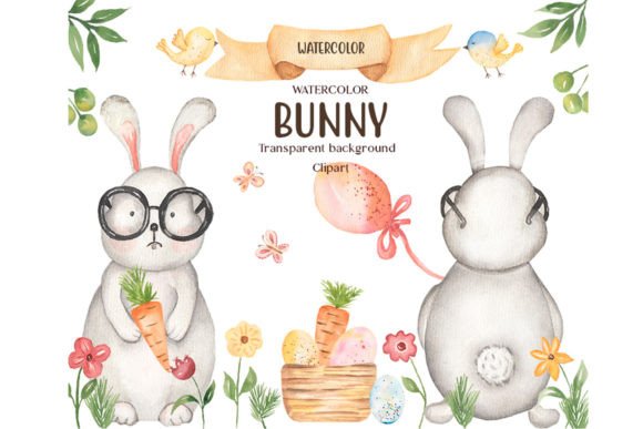 Download Watercolor Bunny Set - Premium Bundle