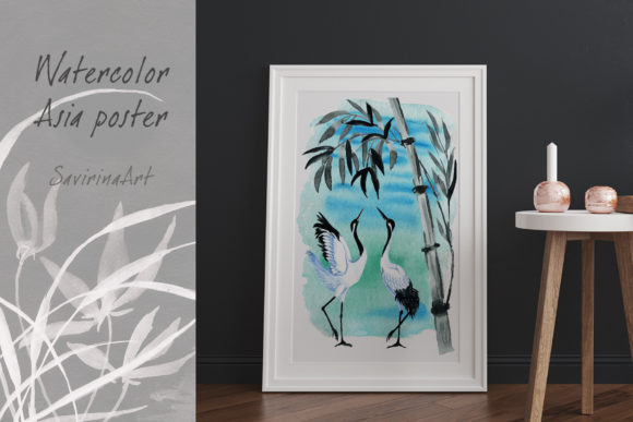 Download Wall Art Watercolor Plants and Bird Card - Watercolor plants Collection