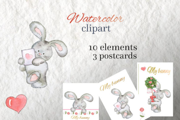 Download Watercolor Clipart Bunny Set - Premium Bundle